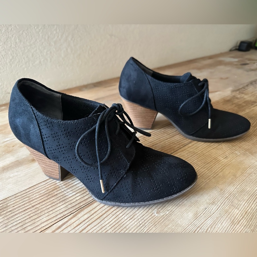 Dr. Scholl’s Credit 2 Shootie Lace-up Oxford Ankle Bootie, Black, Size 8.
